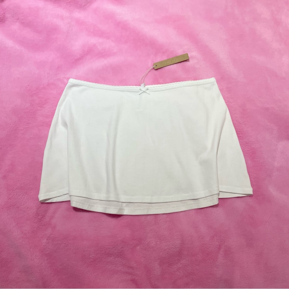 NWT Skims Drop Needle Mini Skirt in Snow